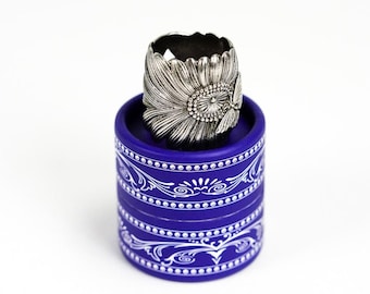 Butterfly Bandana Ring- Metal | Neckerchief Slide | Heirloom Accessory | Silver | Vintage Style | Unique | Hair Accessory | Flower | Cute