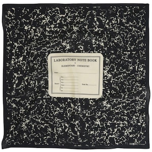 Composition Notebook Bandana – Elementary Chemistry Lab Cover Print, Cotton Neckerchief