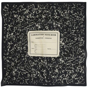 Composition Notebook Bandana – Elementary Chemistry Lab Cover Print, Cotton Neckerchief