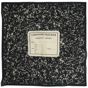 Composition Notebook Bandana – Elementary Chemistry Lab Cover Print, Cotton Neckerchief