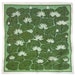 Lily Pad Bandana - Inspired by books, Natural Cotton Large 24' Green Flower / White,  Headband / Mask / Outfit / Hairstyle, Booklover Gift 