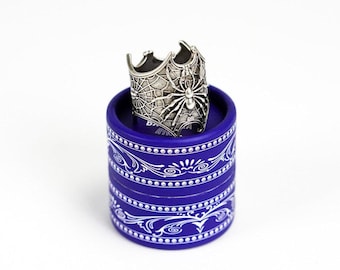 Spider Bandana Ring - Metal | Neckerchief Slide | Heirloom Accessory | Vintage Style | Unique | Hair Accessory | Fashion Gift | Gothic