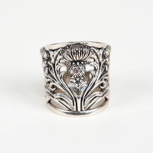 Thistle Bandana Ring – Solid Brass Scarf Slide Accessory (Spanish Artist Designed)
