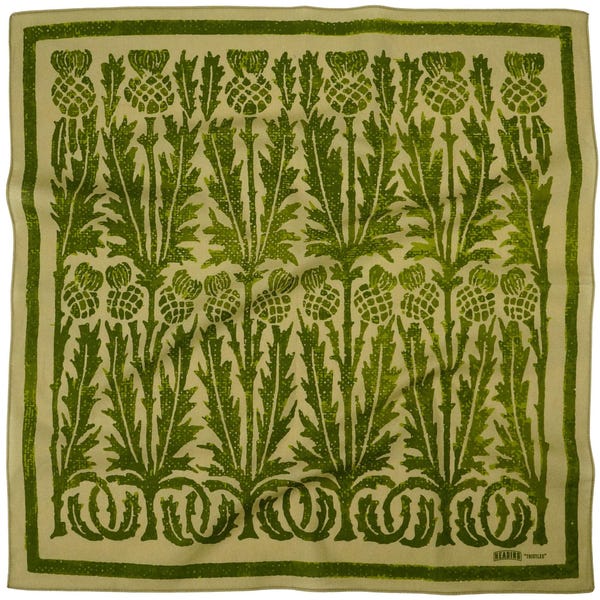 Thistles Bandana - Book Inspired Botanical Cotton (24")