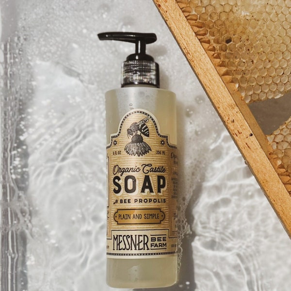 Organic Castile Soap with Bee Propolis - Plain and Simple