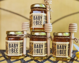 Baby to Bee Honey Jar and Dipper - Baby Shower/Sprinkle Favors