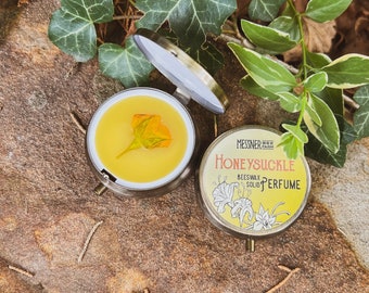Solid Perfume - Honeysuckle - Made with Beeswax and Essential Oils