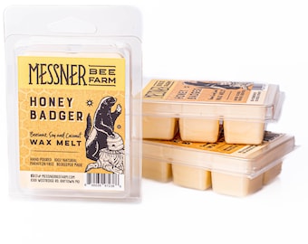 Cera derretida Honey Badger: elaborada con soja, cera de abejas y coco. ¡Sin parafina!