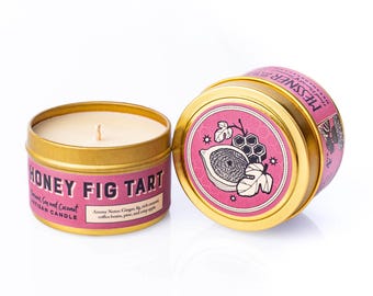 Honey Fig Tart 4oz Candle - Made with Soy, Beeswax and Coconut - Paraffin Free!!