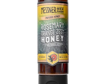 Rosemary Orange Zest Infused Honey / Earthy Blend / 12oz
