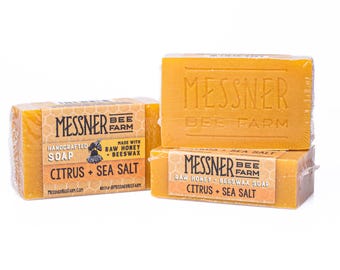 Citrus Sea Salt Soap - Made with Raw Honey and Beeswax