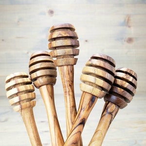 Honey Dipper - olive wood