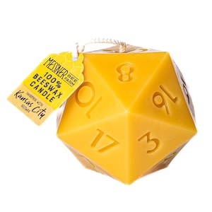 D20 Dice - 100% Beeswax Candle