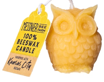 Vela de cera de abeja 100% Búho pequeño