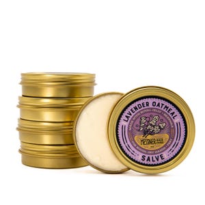 Hands and feet salve - Lavender Oatmeal - made with Beeswax and Royal Jelly - 2oz