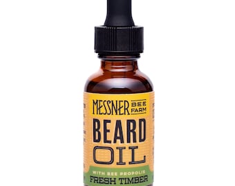 Aceite para Barba - Madera Fresca - Cedro y Bergamota - Elaborado con Cera de Abejas, Propóleo y Lanolina