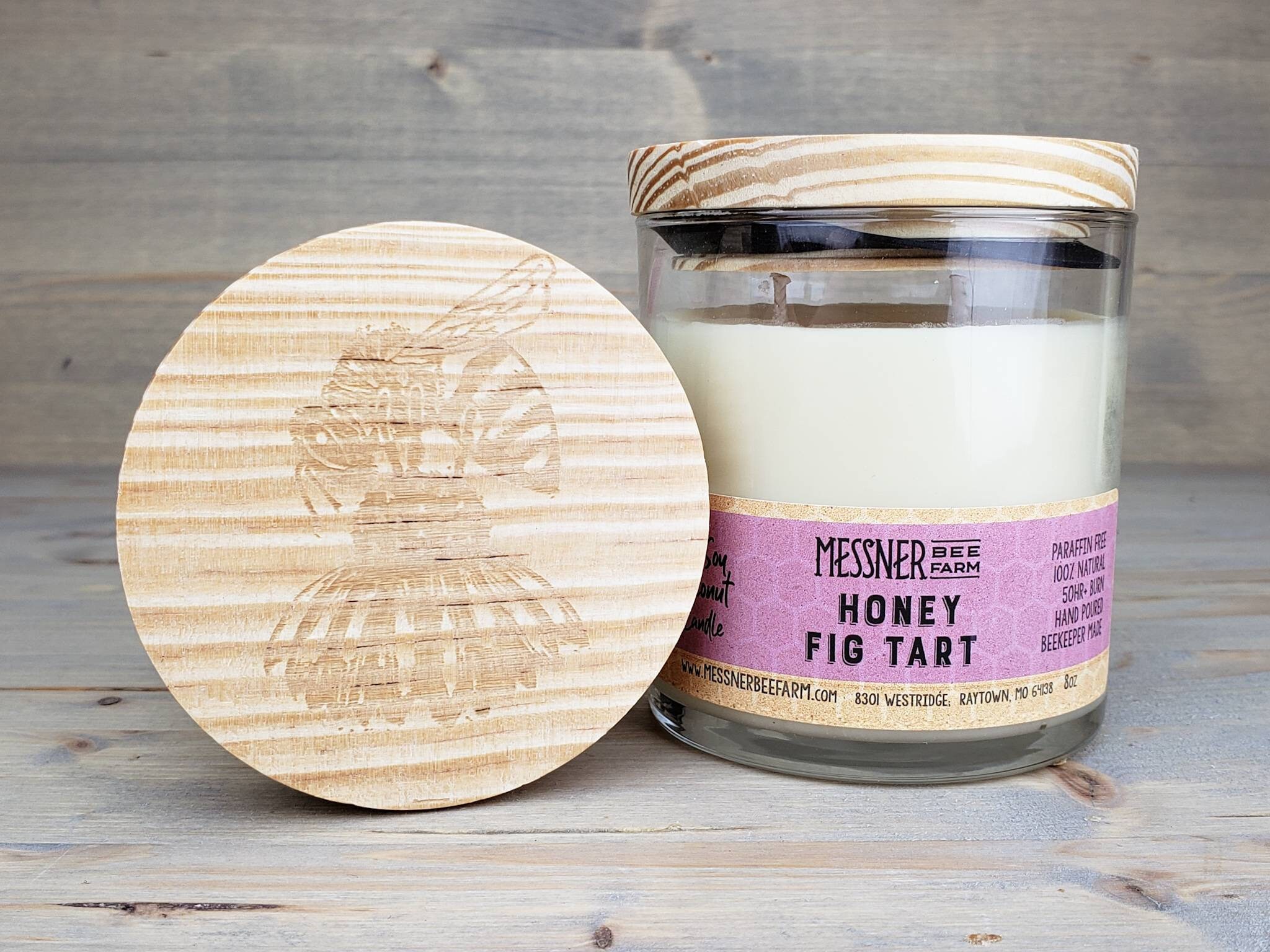 Honey Fig Tart Candle 8oz Candle Made with Soy Beeswax and Etsy