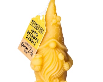 Bee Gnome - 100% Beeswax Candle