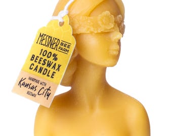 Blindfolded Goddess Candle- Anastasia - 100% Beeswax