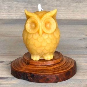 Small Owl - 100% Beeswax Candle