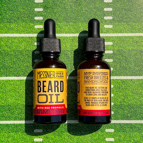 Beard Oil - Game Day - Made with Beeswax, Propolis and Lanolin