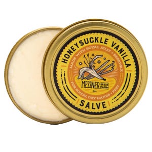 Hands and Feet Salve - Honeysuckle Vanilla- made with Beeswax and Royal Jelly - 2oz image 1