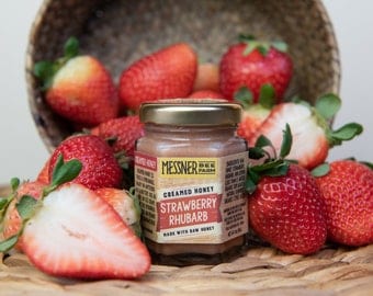 Strawberry Rhubarb Creamed Honey / 3oz / Kansas City