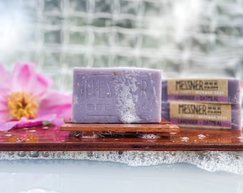 Lavender and Oatmeal Soap - Made with Raw Honey and Beeswax