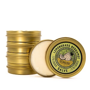 Hands and Feet Salve - Lemongrass Bergamot - made with Beeswax and Royal Jelly - 2oz