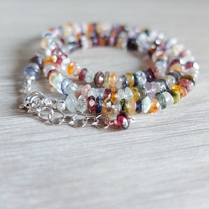 Multi gemstone  necklace, mixed stone choker