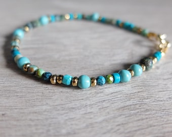 Turquoise and Pyrite bracelet