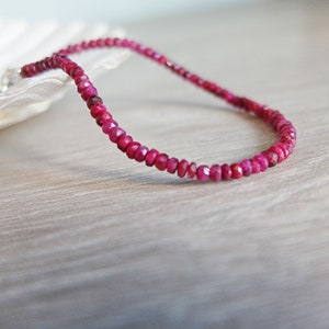 Bracelet racine de rubis en argent