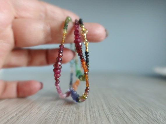 Purple Blue Necklace Multicolor Beaded Amethyst Aquamarine Moonstone Shaded Gemstone Necklace Multicolor Ombre Necklace Bohemian 3 and 4 mm by Gemswholesale Purple Blue Necklace Multicolor Beaded Amethyst Aquamarine Moonstone Shaded Gemstone Necklace Multicolor Ombre Necklace Bohemian 3 and 4 mm by Gemswholesale