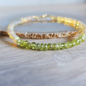 Ethiopian Welo Opal bracelet with Peridot