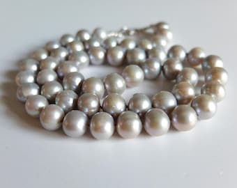 【HYERES LOR】H Edition Moonlight Grey Pearl Necklace (W) Mercury Pearl Necklace | Pearls.jp