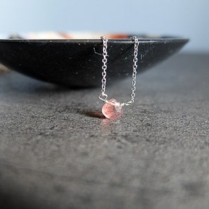 Rose Quartz dainty necklace