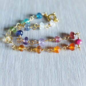 Multi gemstone,dainty bracelet