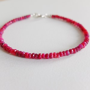 Bracelet racine de rubis en argent