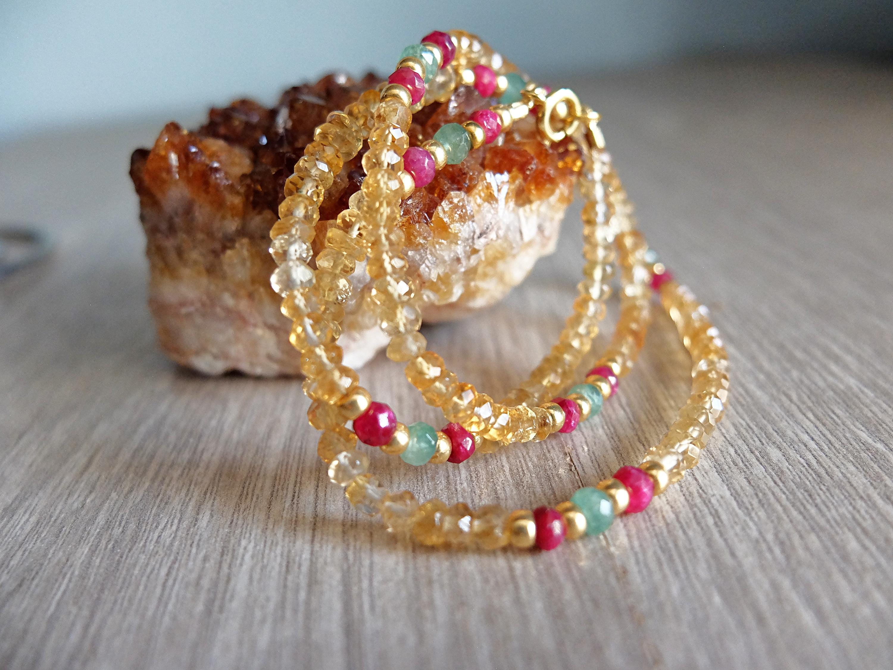 Collana Fatta A Mano All'uncinetto Con Perline Rosse: Girocollo In Velluto Boho - Italia - Foto 8