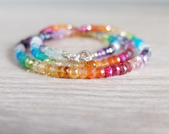 Shaded Rainbow gemstone necklace