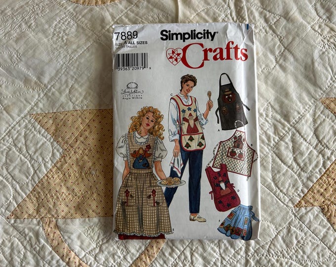 Misses Apron With Appliqué Pattern, 1997 - Etsy