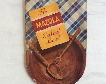 Very Old 1938 Mazola Salad Bowl Recipe Booklet