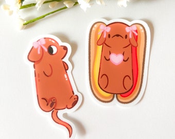 Coquette Dachshund Stickers