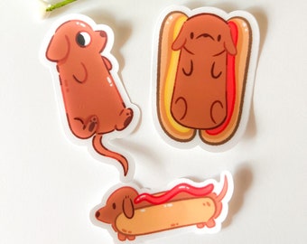 Hot Dog Dachshunds Stickers