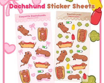 Dachshunds Clear Sticker Sheets [Pre-Order]