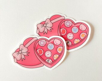 Kawaii V-Day Chocolate Box Sticker
