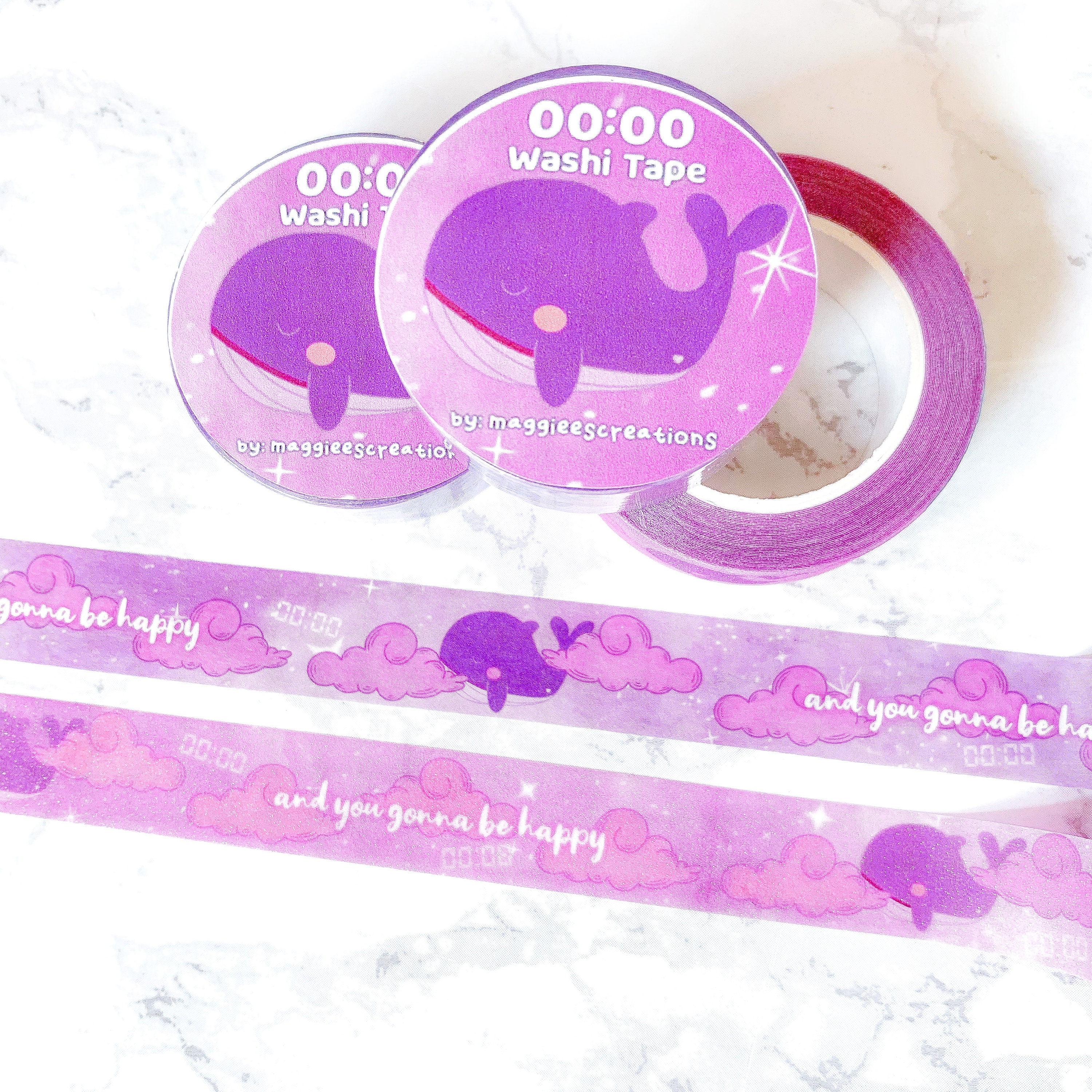00:00 Washi Tape *Glitter Available*