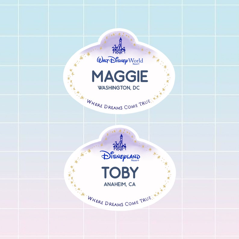 Customizable Disney Name Tag Sticker Etsy vrogue.co