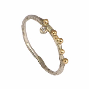 Gold minimalistic ring; Organic ring; Yellow gold ring; silver ring; Stackable ring; Midi ring; Dainty ring; Irregular ring; Forged ring;