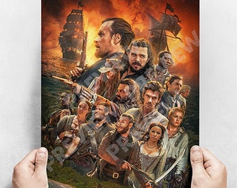 Black Sails - Cast Montage - A3 Poster Print